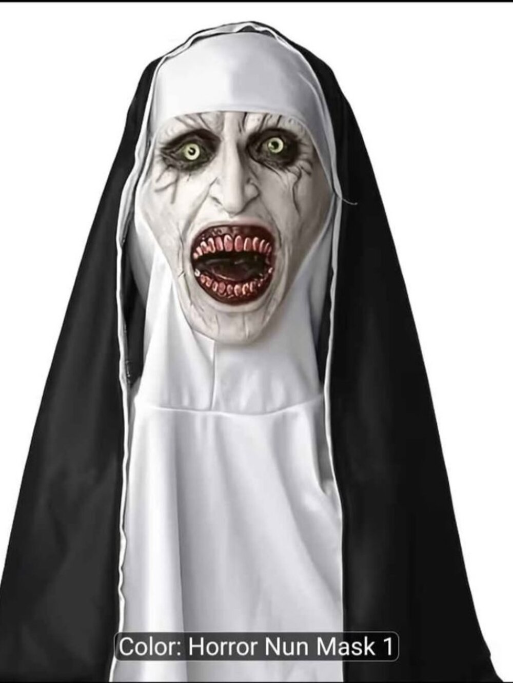Horror Nun mask Halloween Costume